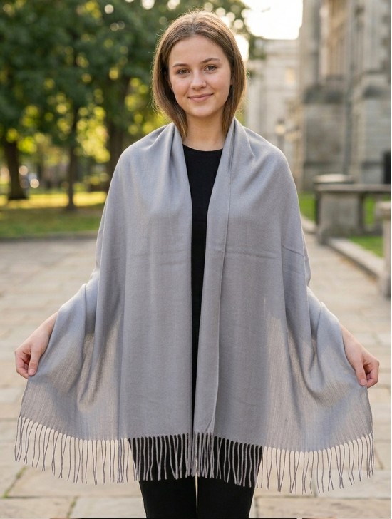 Soild Silk Blend Fashion Scarf