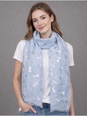 Foil Pineapple Print Scarf
