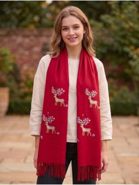 Premium Rainbow Reindeer Scarf