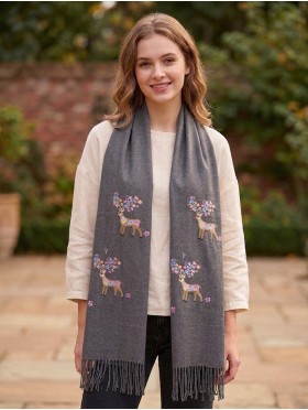 Premium Rainbow Reindeer Scarf