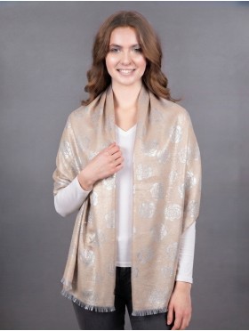 Rose Silver Thread Scarf