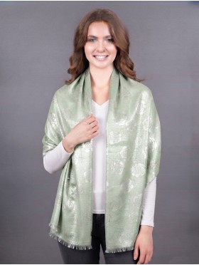 Rose Silver Thread Scarf