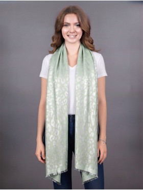 Leopard Silver Thread Scarf