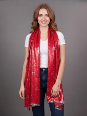 Star Silver Thread Scarf
