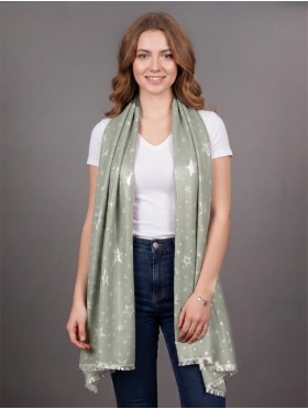 Star Silver Thread Scarf