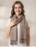 Two-Tone Thread Flower Embroidery Shawl Scarf W/ Tassels & Sequins Two-Tone Thread Flower Embroidery Shawl Scarf W/ Tassels & Sequins