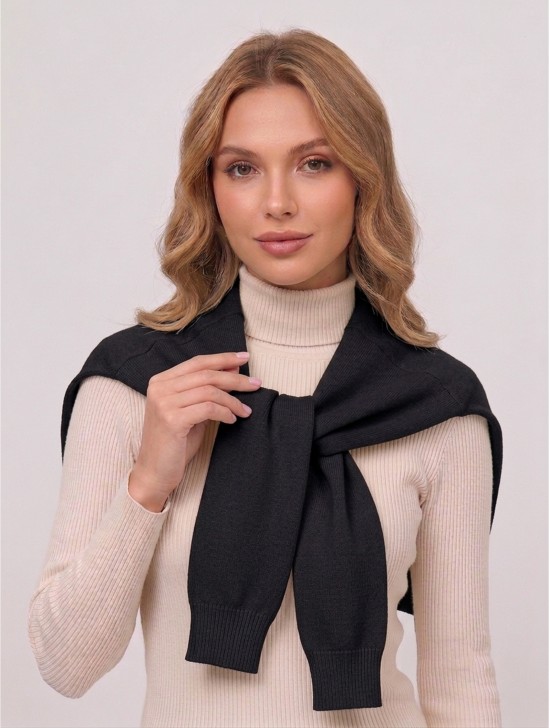 Solid Color Shoulder Wrap Scarf