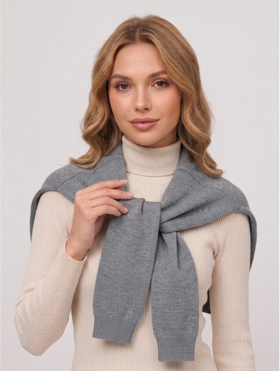 Solid Color Shoulder Wrap Scarf