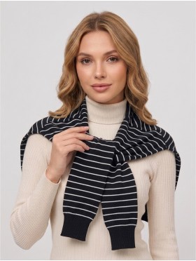Striped Shoulder Wrap Scarf
