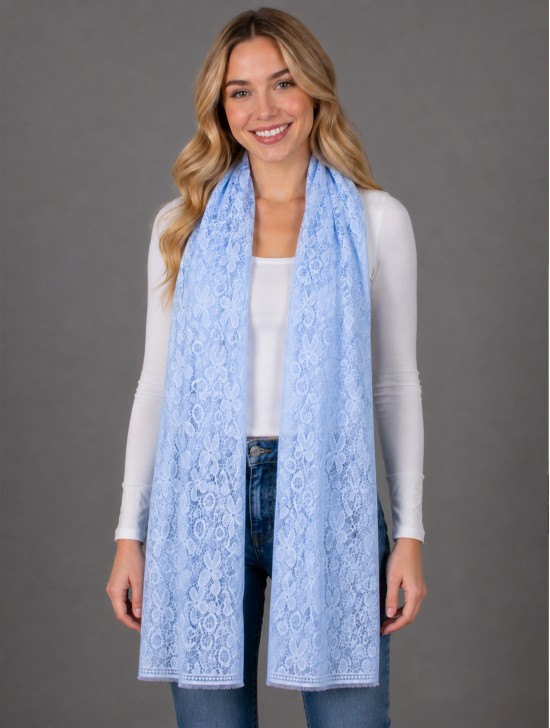 Flower Cut-Out Lace Design Scarf Flower Cut-Out Lace Design Scarf