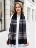 Fashion Scarf W/ Linear Pattern
