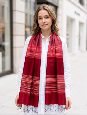 Fashion Scarf W/ Linear Pattern