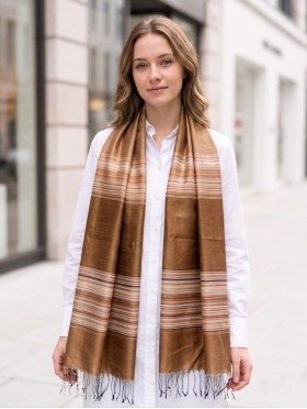 Fashion Scarf W/ Linear Pattern
