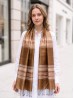 Fashion Scarf W/ Linear Pattern Fashion Scarf W/ Linear Pattern