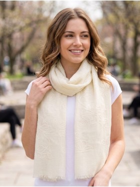 Floral Embroidery Fashion Scarf