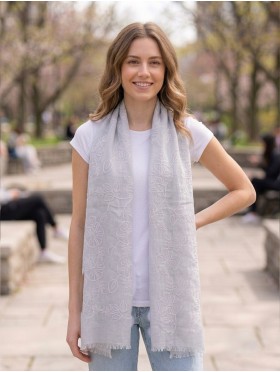 Floral Embroidery Fashion Scarf