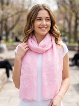Floral Embroidery Fashion Scarf