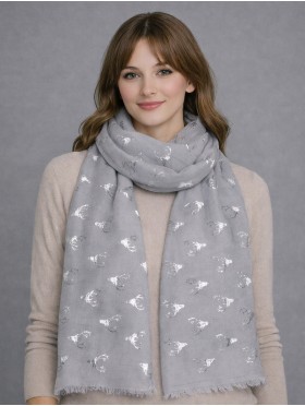 Foil Deer Antlers Head Lightweight Scarf