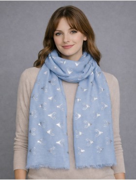 Foil Deer Antlers Head Lightweight Scarf