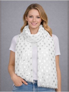 Metallic Owl Print Fashion Scarf