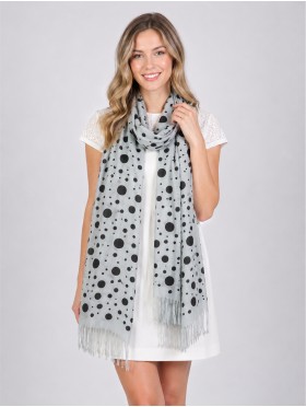 Mixed Polka Dots Print Fashion Scarf