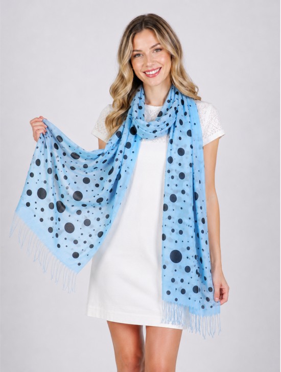 Mixed Polka Dots Print Fashion Scarf