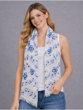 Music Notes Light Weight Scarf