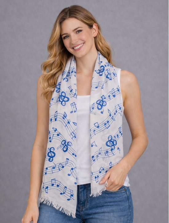 Music Notes Light Weight Scarf Music Notes Light Weight Scarf