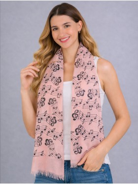 Music Notes Light Weight Scarf