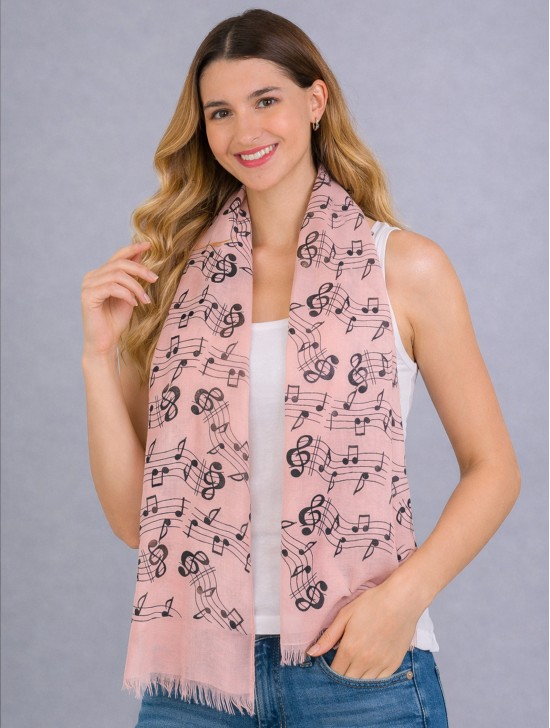 Music Notes Light Weight Scarf Music Notes Light Weight Scarf