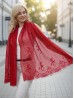 Floral Cut-Out Lace Design Scarf 