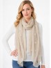 Lightweight Flower and Lace Embroidered Scarf
