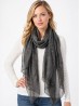 Lightweight Flower and Lace Embroidered Scarf