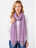 Lightweight Flower and Lace Embroidered Scarf