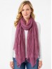 Lightweight Flower and Lace Embroidered Scarf