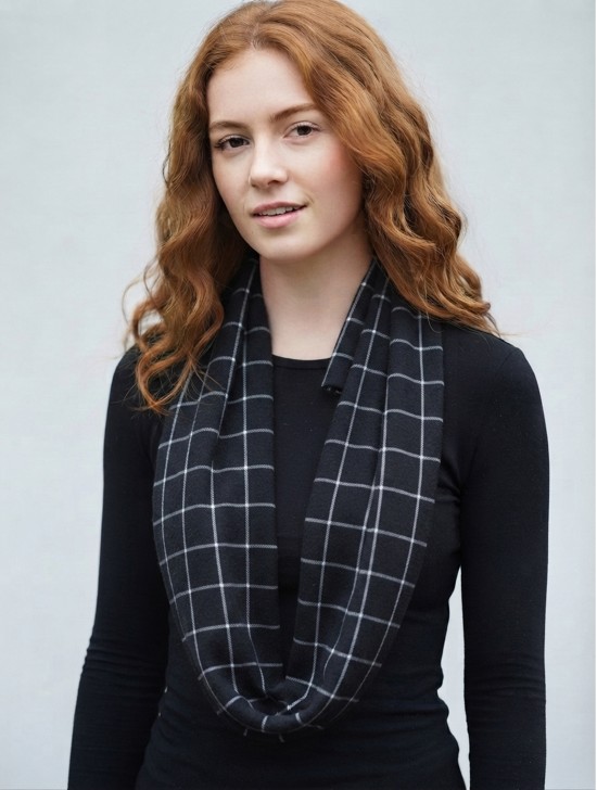 Jersey Loop Plaid Print Scarf Jersey Loop Plaid Print Scarf