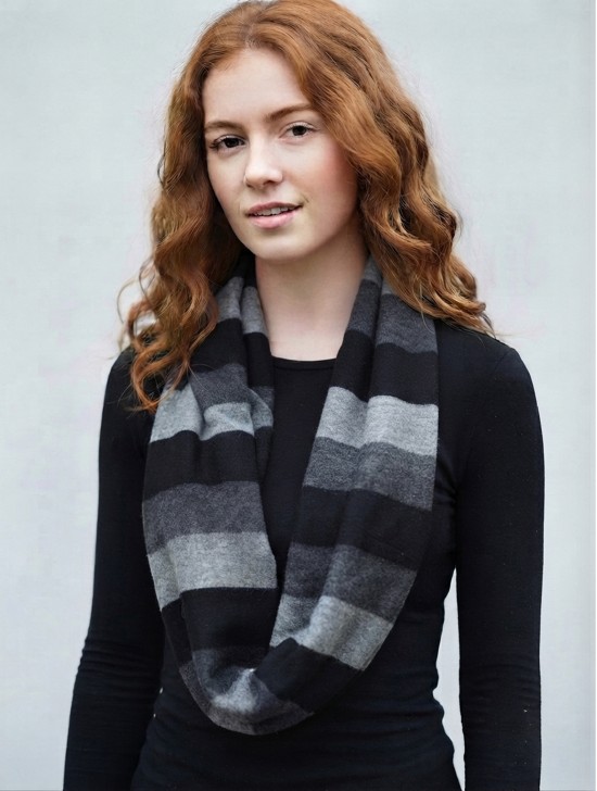 Jersey Loop Strips Print Scarf
