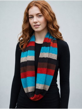Jersey Loop Strips Print Scarf