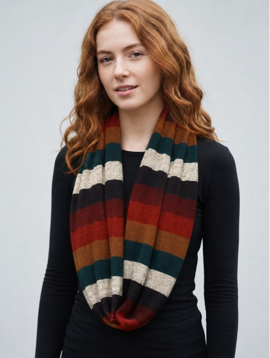 Jersey Loop Strips Print Scarf