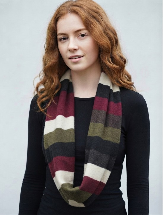 Jersey Loop Strips Print Scarf Jersey Loop Strips Print Scarf