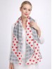 Chiffon Heart & Plaid Fashion Scarf