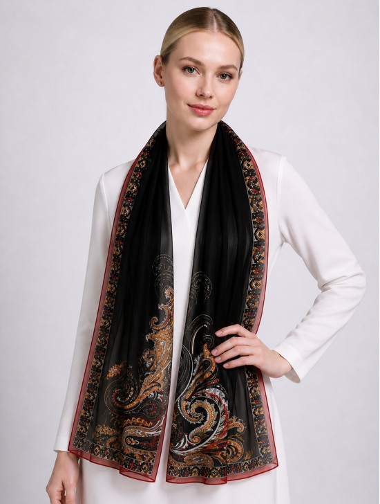 Chiffon Paisley Fashion Scarf