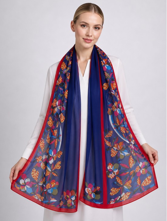Chiffon Floral Fashion Scarf