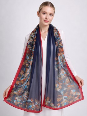Chiffon Floral Fashion Scarf