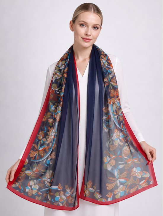 Chiffon Floral Fashion Scarf