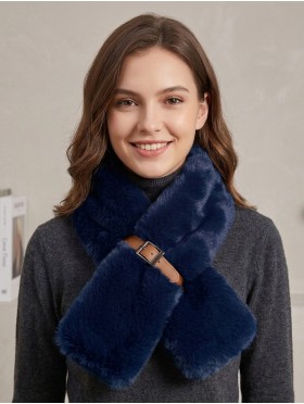 Fashion Plush Premium Scarf W/ Buckle