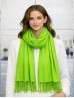 Solid Silk Blend Shawl Scarf 