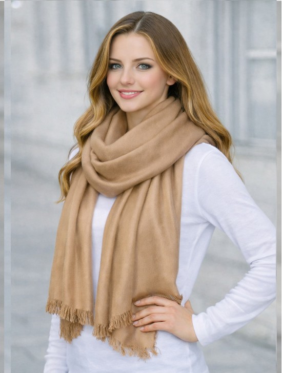 Solid Color Cut Fringe Shawl Scarf Solid Color Cut Fringe Shawl Scarf