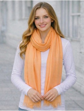 Solid Color Cut Fringe Shawl Scarf