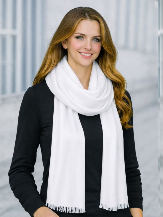 Solid Color Cut Fringe Shawl Scarf